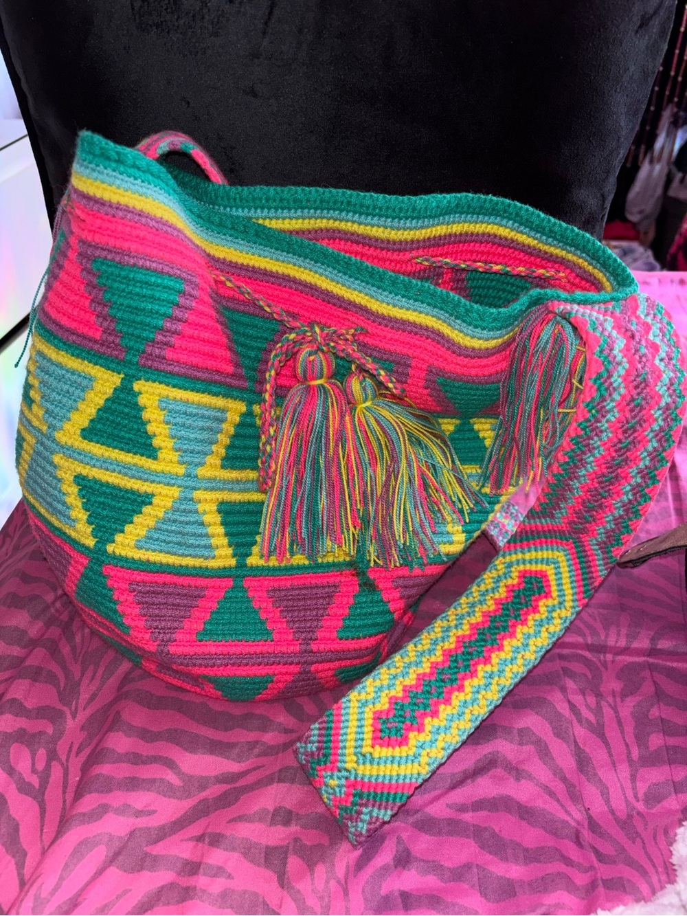 Handwoven Colombian Wayuu Mochila Bag